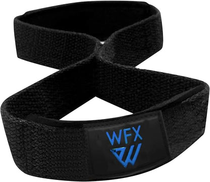 Weight Lifting Straps Padded Figure 8 Wrist Support Gym Wraps Men Women Fitness Bodybuilding Double Loop Workout Heavy Training Powerlifting Dumbbell Squats Pull Up Grip