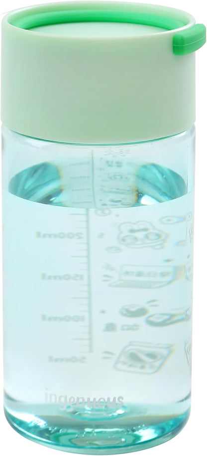 9 oz Tritan Colored Water Bottle,Infuser Small Water Bottle,Lightweight,Resuable,Leak Proof,Wide Opening,Cute and Clear(Light Green)