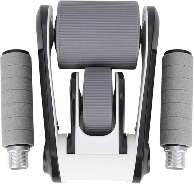 2 Wheels Ab Roller Wheel, Abdominal Muscle Exerciser with Knee Pad, Stable Dual - Wheel Core Trainer for Home Gym, Foldable and Portable Ab Wheel for Beginners to Advanced
