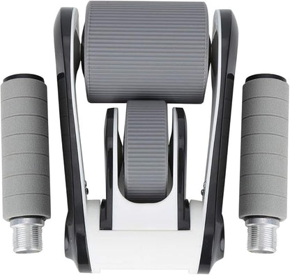 2 Wheels Ab Roller Wheel, Abdominal Muscle Exerciser, Dual - Wheel Core Trainer with Knee Pad for Home Gym, Stable Aluminum Alloy Frame, Foldable Design for Full - Body