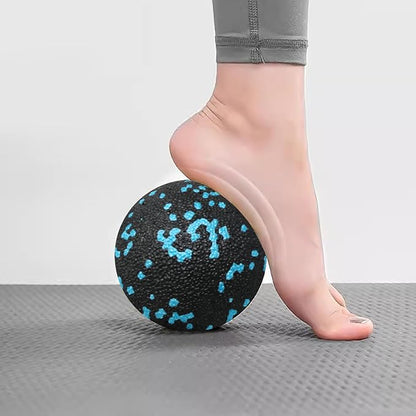 yueton 1 Pack Blue Peanut Massage Ball Deep Tissue Muscle Massage Myofascial Release Acupoint Massage Back Leg Massage Roller Mobility Ball for Physical Yoga Therapy
