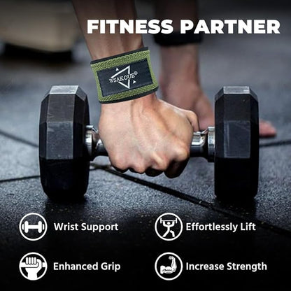 WSAKOUE Lifting Straps, Weightlifting Straps, Deadlift Straps with Padded Neoprene for Power Lifting, Bodybuilding, Gym Workout, Strength Training & Fitness Workout, Resistance
