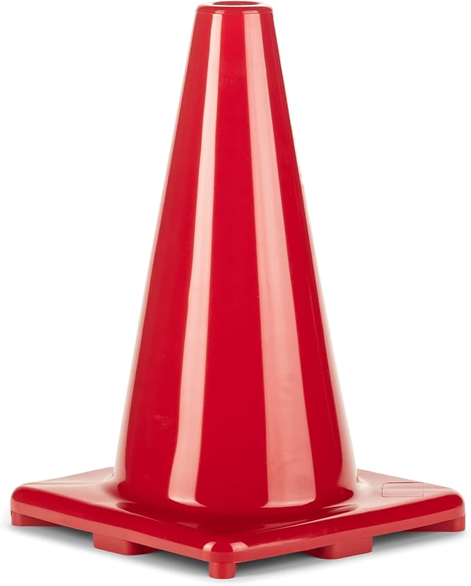 Champion Sports High Visibility Flexible Vinyl Cones for Sports Training, Agility Drills, Field & Gym Marking Sets