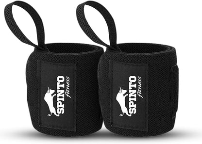Spinto Fitness 24” Wrist Wraps for Weightlifting USPA‑Approved Powerlifting Competition Wrist Support with Thumb Loop Heavy Duty Grip Strength Gym Accessories for Men & Women