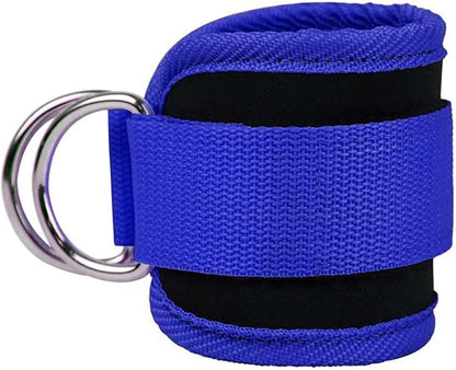Ankle Strap Ankle Resistance Band Wrist Cuff Padded Strap Adjustable Fitness Glute Kickback D-Ring for Cable Machine Gym Foot Leg Training Brace Support 1 Pack