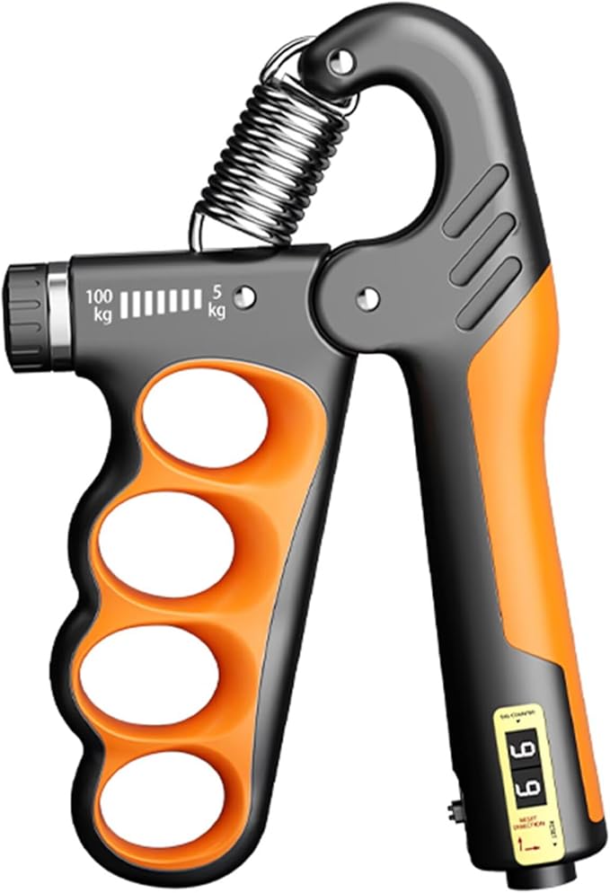 Grip Strength Trainer with Automatic Counter, Hand Gripper Strengthener, 11-220 lbs (5-100 kg) Adjustable Forearm Exerciser, Suitable for Athletes Musicians and Hand Rehabilitation Trainers