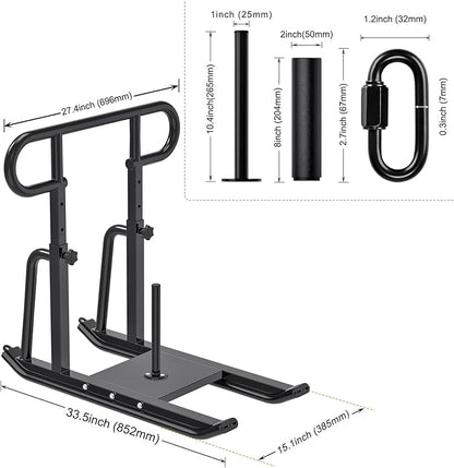 Kipika Weight Sled, Workout Sled, Fitness Strength Training Sled, Speed Training Sled for Athletic Exercise, Speed Improvement, Easily Through Obstacles, Suitable for 1" & 2" Weight Plate