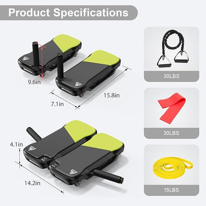 Upgrade Ab Roller Wheel Detachable Abdominal Wheel With 360° for Core Workout, Multi-Directional Abs Roller Board For Full body exercise, Ab Trainer with 8 Wheels