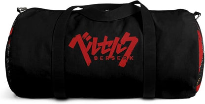 Anime Gym Bag for Women Men - Large Capacity Waterproof Workout Fitness Travel Sports Bags Fashion Street Camping ExpandaCLe Carry On Duffle Bag For Couple (Black Berserk) PTY