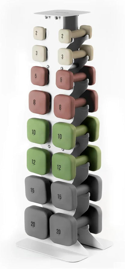 WeGym SafeGrip Square Dumbbells with Anti Slip Handles, Aesthetic Free Weights for Home Workouts, Stable Design Prevents Rolling during Floor Exercises - Set
