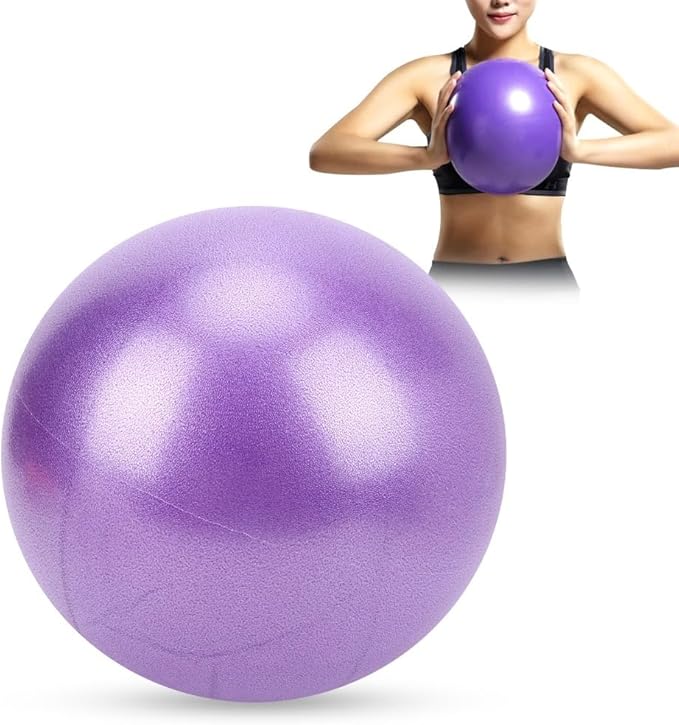 25cm Non-Slip Exercise Ball for Yoga & Pilates - Small Stability Ball for Core Strength Training, Home Gym, Balance Workouts