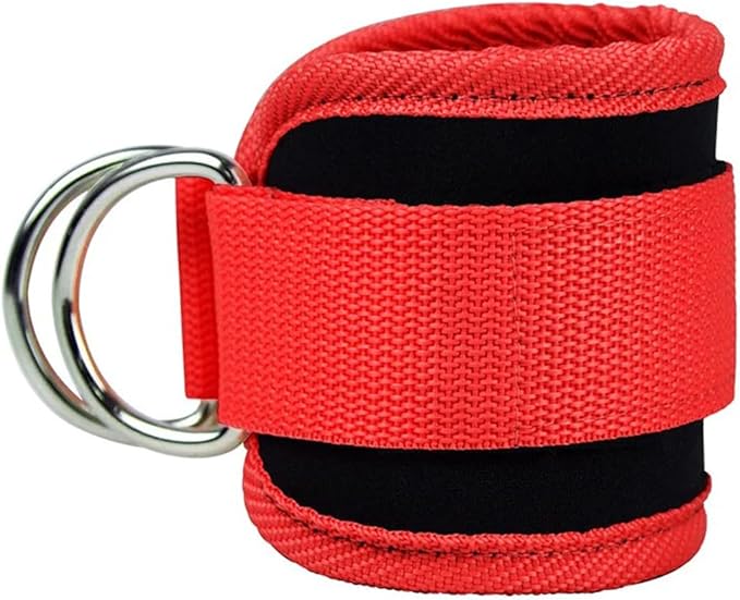 Ankle Strap Ankle Resistance Band Wrist Cuff Padded Strap Adjustable Fitness Glute Kickback D-Ring for Cable Machine Gym Foot Leg Training Brace Support 1 Pack