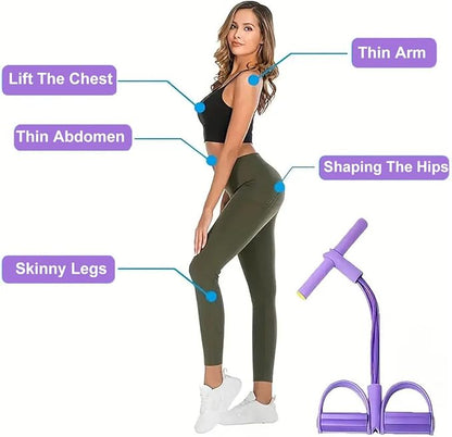 21 Fitness Resistance Bands - 6-Tube Pedal Design for Full-Body Strength Training | Ideal for Home & On-The-Go Workouts