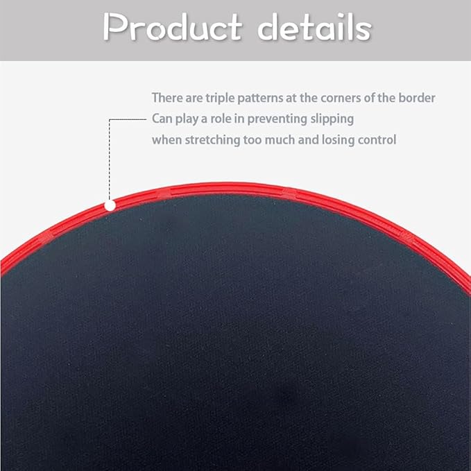 Exercise Sliders for Working Out Black Fitness Discs for Pilates Women Men, 2 Pack