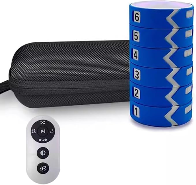 Reaction Training Light, Flash Reflex Speed Agile Reaction Equipment, with Remote Control, 4 Modes & 4 Light Color, Sensing Distance 10cm, for Soccer Baseball Basket Ball