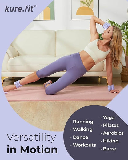 Pilates Weight | Wrist & Ankle Weights for Women | Weighted Bangles | 1LB/ 2LB Each (Set of 2)