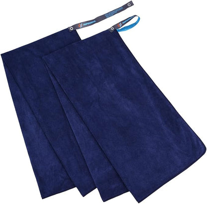 HOPESHINE Gym Towels for Men 20inch X 40inch Women Sweat Large Working Out Microfiber Sports Fast Drying Absorbent Compact Camping, Hiking, Backpacking, Yoga, Travel, Exercise 2-Pack Navy