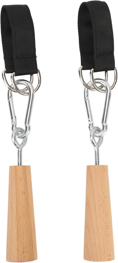 Wooden Pull Up Grips,Hand Grips Strength Trainer Exerciser Pull Up Fitness Accessories for Bouldering,Kettlebells,Workout