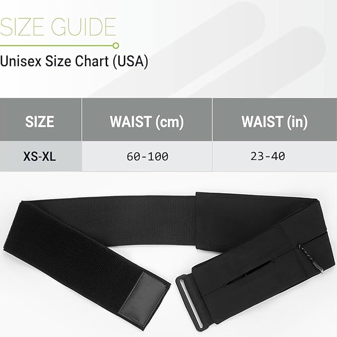 AnsrJ Adjustable Running Belt, Runners Fanny Pack for Women & Men.hidden money belt for travel. Slim Thin Elastic Waistband.Workout Fitness Exercise Gym Phone Holder Belt.