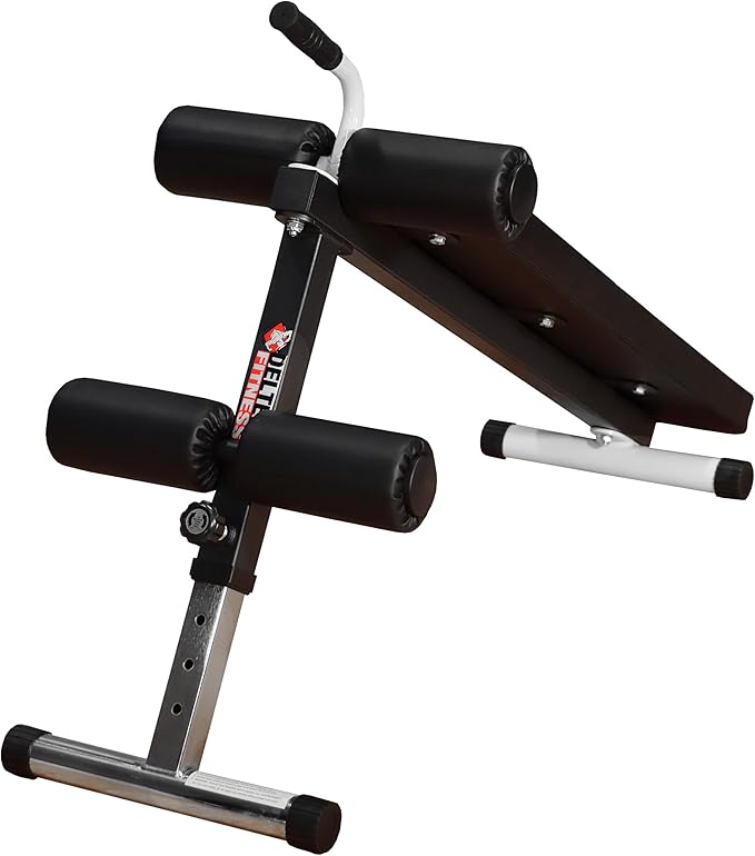 DF6000 Abdominal Crunch Bench – 400 LBS Capacity –Adjustable Sit up Bench – Ab Training Station for Home Gym by Deltech Fitness
