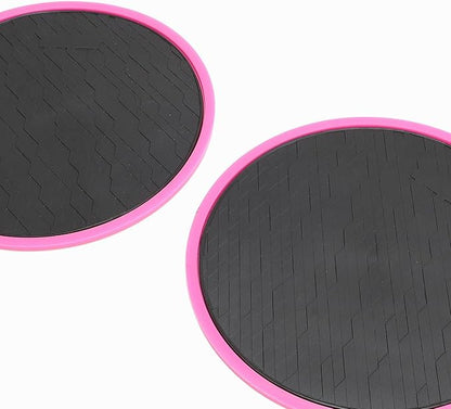 Core Sliders for Full Body Workout, Dual Sided Discs, Compact 7 Inch Round Black - Portable Design, Multi Surface Use, Ideal for Home and Gym Exercise