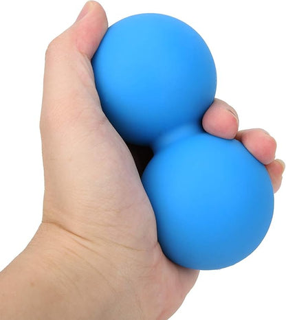 Gel Exercise Peanut Ball Yoga Gym Fitness Body Relax Massage Ball Relieve Pain (Blue)