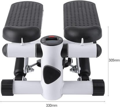 Lightweight Portable Air Stepper Climber Exercise Fitness Thigh Machine with DVD Resistant Cord for Home Workout Gym (White)