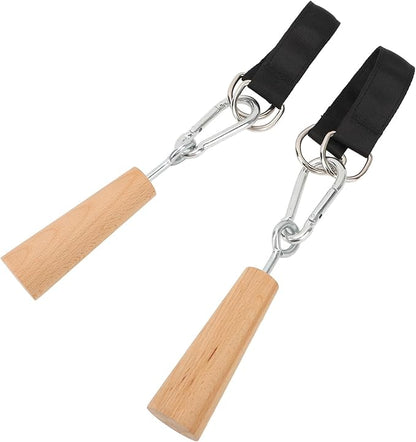 Wooden Pull Up Grips,Hand Grips Strength Trainer Exerciser Pull Up Fitness Accessories for Bouldering,Kettlebells,Workout