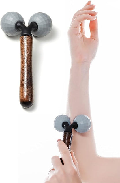 Relax Massage Roller - Body Massage Tools Myofascial Trigger Points Reduce Muscle Soreness Tightness Leg Cramps for Circulation, Stress, Arthritis and Hand Pain Relief & Recovery (Grey)