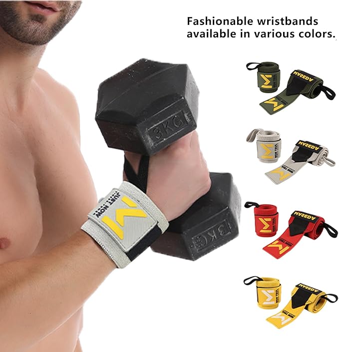 Pro-Grade Weightlifting Wrist Wraps (24") for Gym, Strength Training, and Powerlifting(1 Pair) - Heavy-Duty Thumb Loop Straps for Maximum Wrist Support in Bodybuilding & Fitness (Men & Women)