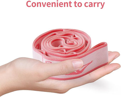 9 Loops Elastic Yoga Strap - Adjustable Stretching Band for Physical Therapy, Dance, Pilates & Gymnastics, Multi-Loop Exercise Band for Flexibility, Home Workout