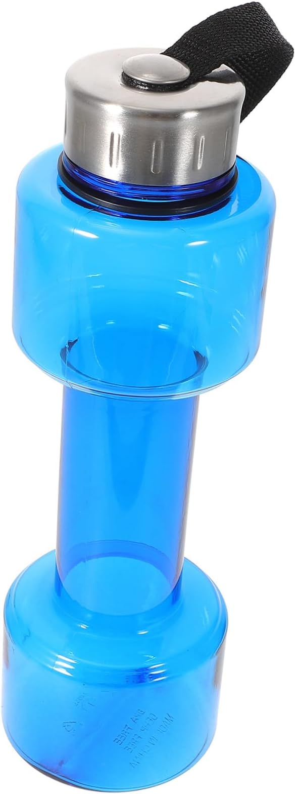 Hemoton Dumbbell Style Athletic Water Bottle 750ml Petg Leak-proof Large Capacity Fitness Water Kettle for Gym and Outdoor Use Random Color