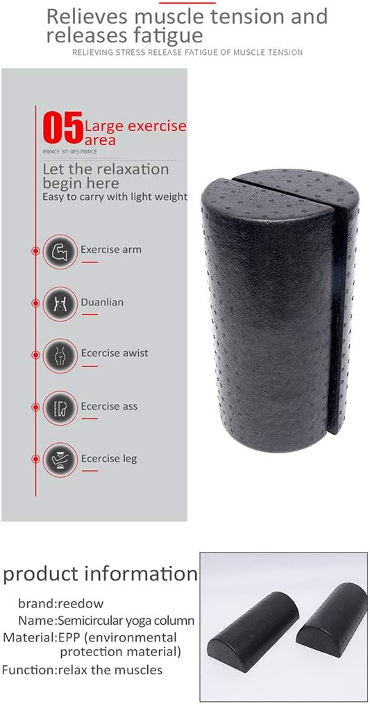 Half-Round Home Gym Exercise Foam Rollers Pilates Massage Fitness Equipment