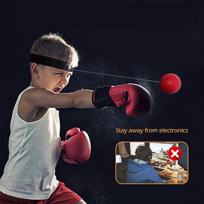 Boxing Reflex Ball with Adjustable Headbands,MMA Training Equipment,Punching Ball,Perfect for Fight Reaction,Hand Eye Coordination,Punching Speed,Agility,for Adults and Kids