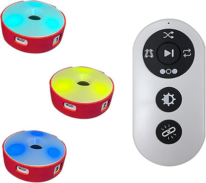 Reaction Training Light, Speed Agile Reaction Lamp, Last 10 Hours, 10cm Height Sensing Distance, 4 Light Color, 4 Mode, for Physical Training, Hand-Eye Coordination Training(A Set of 3 Lamps)