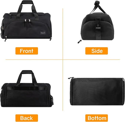 Gym Bag for Men & Women with Shoes Compartment and Wet Pocket Convertible Duffle Bag and Gym Backpack Waterproof Sports Duffel for Travel, Sports, Fitness & Workout