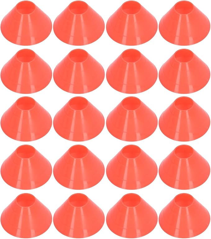 Tissting 20PCS Soccer Mini Disc Cones Set, Football Training Markers PE Sports Training Disc Cone Set for Sports Training, Football, Basketball, Skating, Outdoor Games