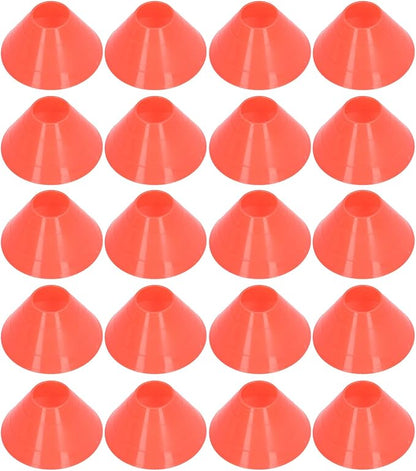 Tissting 20PCS Soccer Mini Disc Cones Set, Football Training Markers PE Sports Training Disc Cone Set for Sports Training, Football, Basketball, Skating, Outdoor Games