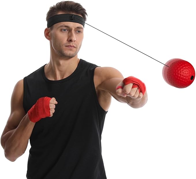 Boxing Reflex Ball with Adjustable Headbands,MMA Training Equipment,Punching Ball,Perfect for Fight Reaction,Hand Eye Coordination,Punching Speed,Agility,for Adults and Kids