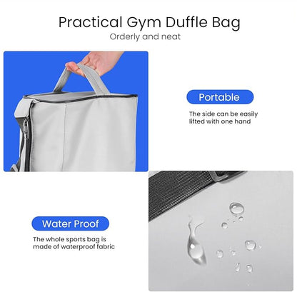 C&F BOGMOST Small Gym Bag for Women & Men,Small Lightweight Duffel Bag Carry On Bags Mini Duffel Travel Bag Waterproof Sports Bags for Workout/Sport/Travel, Grey