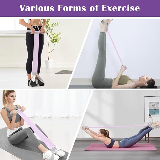 Full Body Resistance Band Set with Handles Yoga Pedal Resistance Band Anti-Broken Elastic Sit Up Pull Rope for Strength Training Stretch Bands Workout Equipment