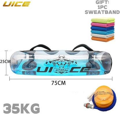 UICE Heavy Duty Adjustable Aqua Bag Ultimate Core and Balance Workout-Sandbag Alternative Portable Stability Fitness Equipment for Training Ball Shape Home Outdoor Water Weights Sandbag Alternative