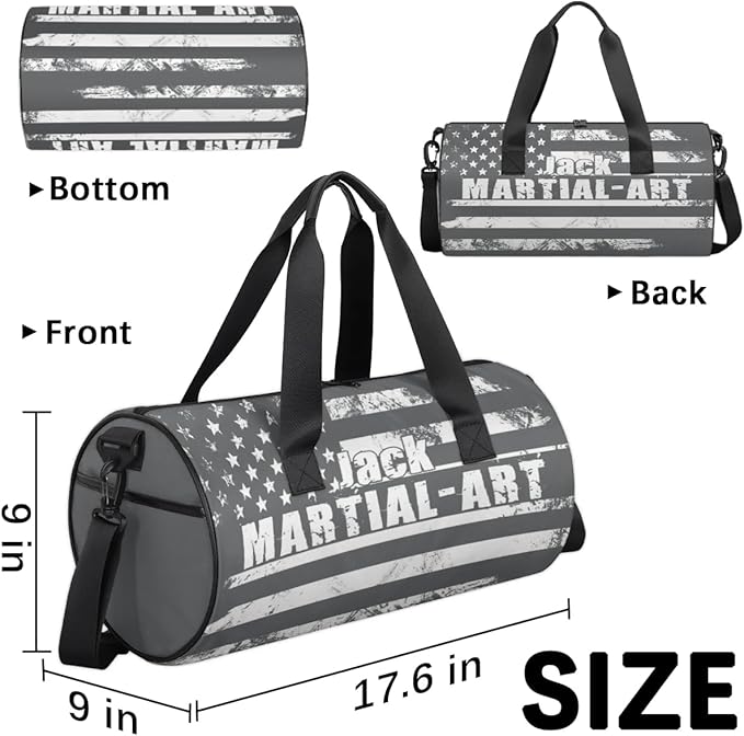 Personalized-Martial-Arts-Gear-Bag for Karate Teakwondo, Custom Jiujitsu Bag for Boys, Karate Teakwondo Bag for Gear Waterproof Lightweight Large USA