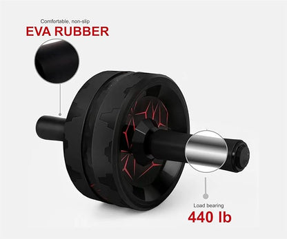 Ab Roller Wheel with Jump Rope - Abs Workout Set for Men & Women | Core Fitness Equipment - Ideal for Core & Abdominal Workouts | Exercise Wheel for Abs | Home Gym Workout Tool.