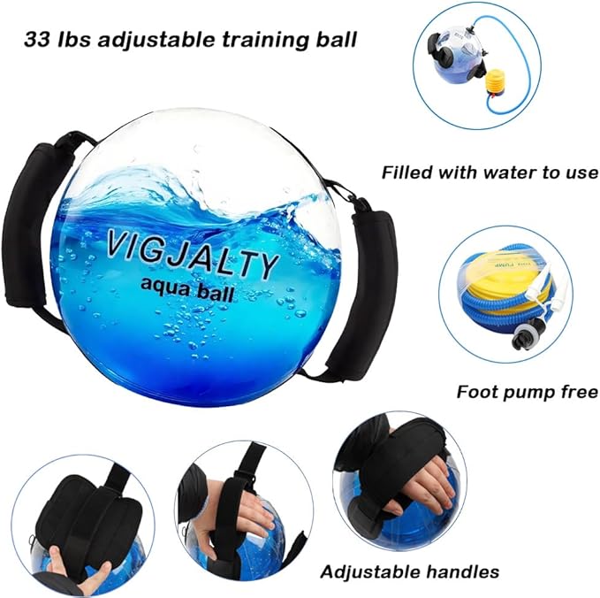 Pro-Grade Live Weights Kit | 8Inch Ball, 12Inch Ball & Aqua Bag | Dynamic Resistance Equipment for Core Activation, Muscle Growth & Functional Training at Home or Travel