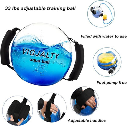 Pro-Grade Live Weights Kit | 8Inch Ball, 12Inch Ball & Aqua Bag | Dynamic Resistance Equipment for Core Activation, Muscle Growth & Functional Training at Home or Travel
