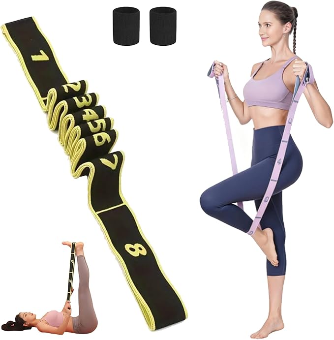 2026 New Fitness Resistance Band, Numbered Fitness Resistance Band for Stretching and Yoga, Full Body Workout Equipment for Home Gym, Glutes Training & Strength for Men and Women