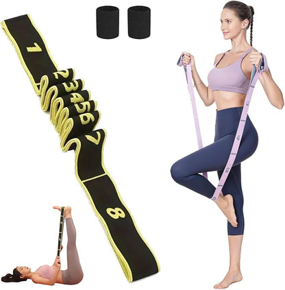 2026 New Fitness Resistance Band, Numbered Fitness Resistance Band for Stretching and Yoga, Full Body Workout Equipment for Home Gym, Glutes Training & Strength for Men and Women