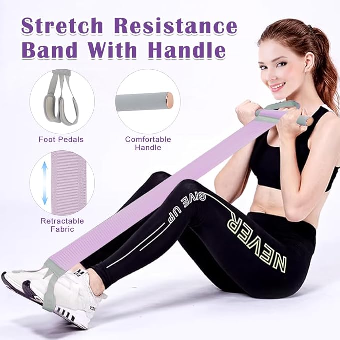 Full Body Resistance Band Set with Handles Yoga Pedal Resistance Band Anti-Broken Elastic Sit Up Pull Rope for Strength Training Stretch Bands Workout Equipment