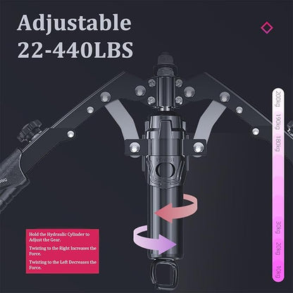 Muscle Trainer - Full-Body Strength at Home, Hydraulic Arm Trainer, Adjustable 22-440LBS 3-in-1 Home Gym Equipment, Portable Muscle Trainer for Men & Women with Ab Roller Wheels